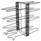 Pan and Pot Organizer Rack for Cabinet, Adjustable 8-Tier Holder for Lids and Pans, black