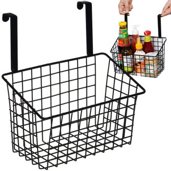 Basket basket metal organizer hanging door shelf kitchen