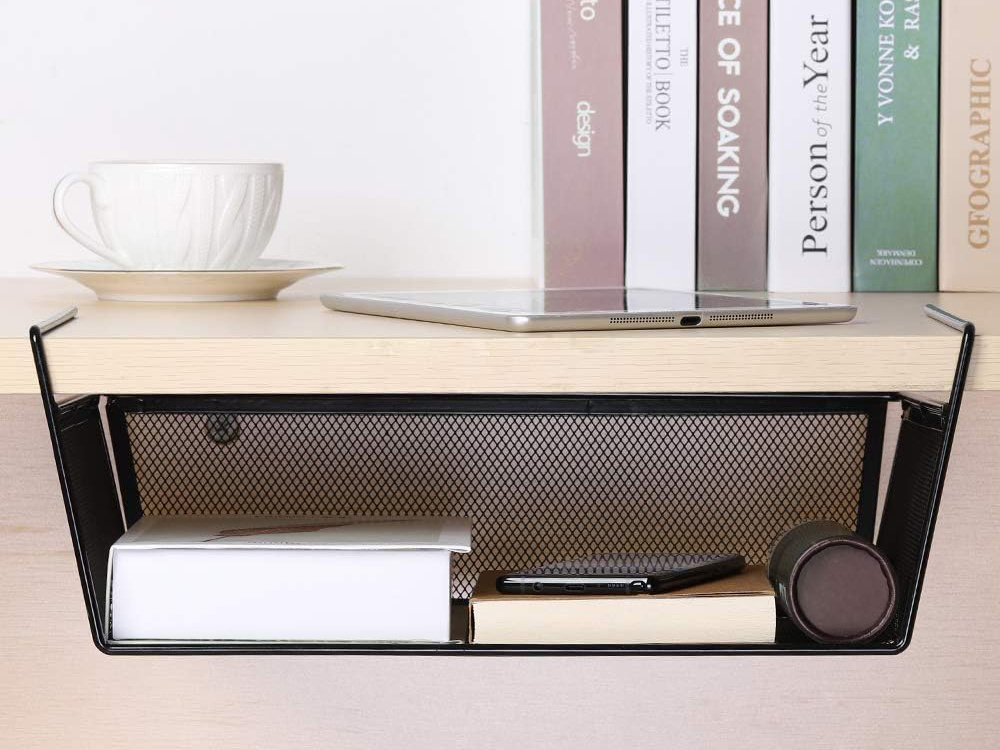 Basket metal basket suspended kitchen shelf hanging organizer under (0)