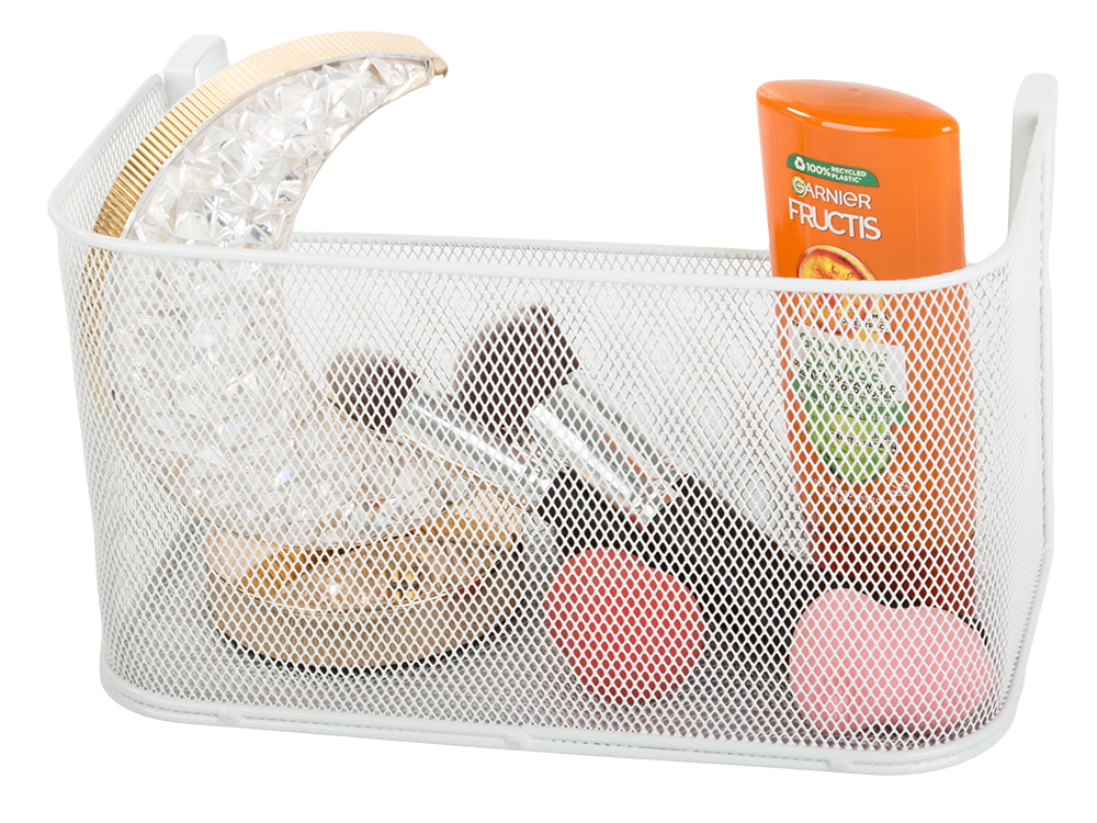 Basket metal basket organizer hanging railing kitchen shelf (3)