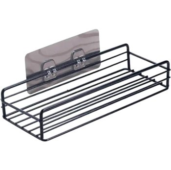 Self-adhesive Kitchen and Bathroom Shelf, Black