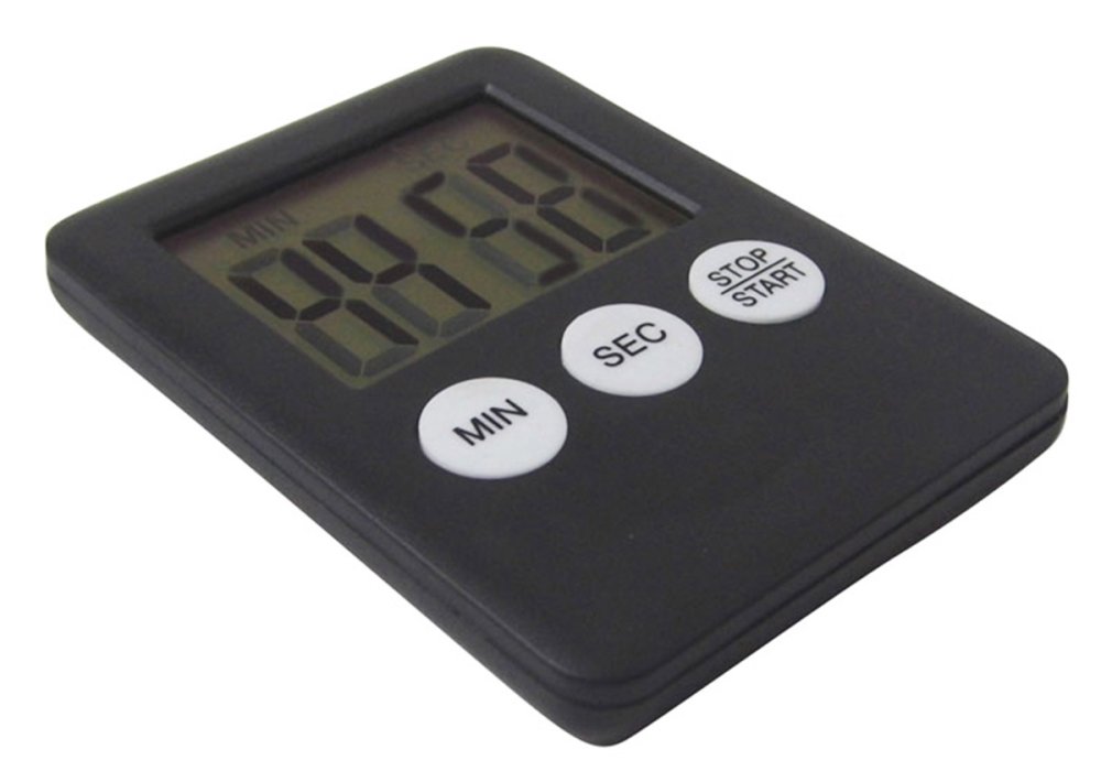 Magnetic Digital Kitchen Timer with Large LCD Display, Black (0)