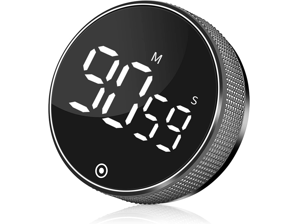 Digital kitchen timer with stopwatch and magnet, black (3)