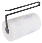 Kitchen Roll Holder Under Shelf Paper Towel Rack Over Door, Black
