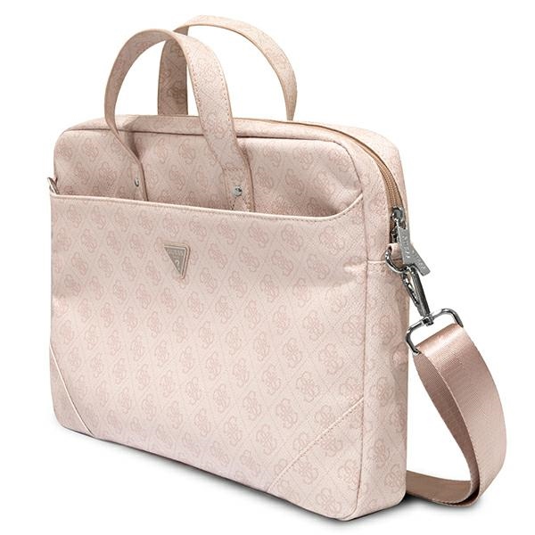 Guess Saffiano 4G Triangle Logo bag for a 16'' laptop - pink (0)