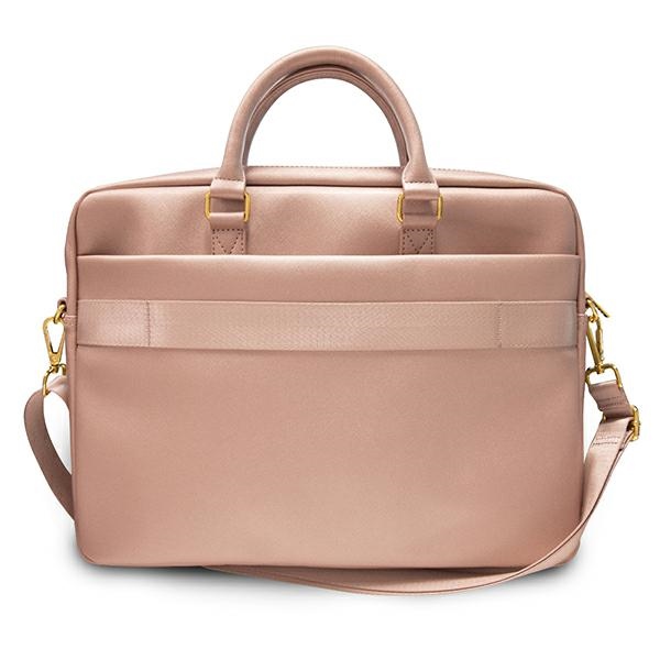 Guess Saffiano Script 16\" Laptop Bag - Pink (1)