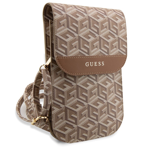 Guess Laptop Backpack Bag Handbag, Brown Gcube Stripe (1)