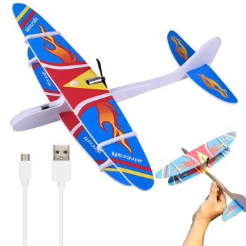 Polystyrene Aeroplane Glider with an Electric Motor USB
