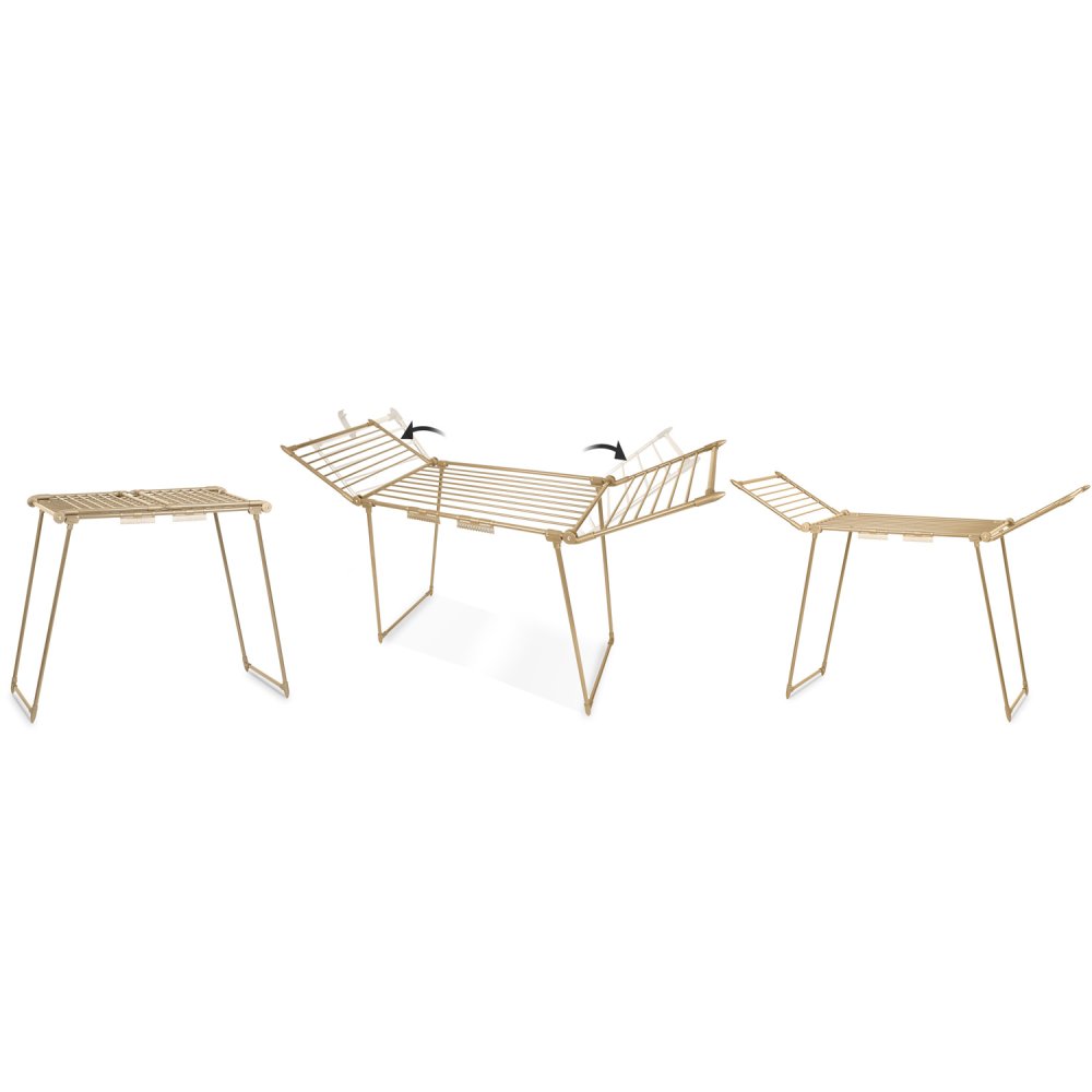 Massido Debora Folding Clothes Drying Rack 19 m, Gold (3)