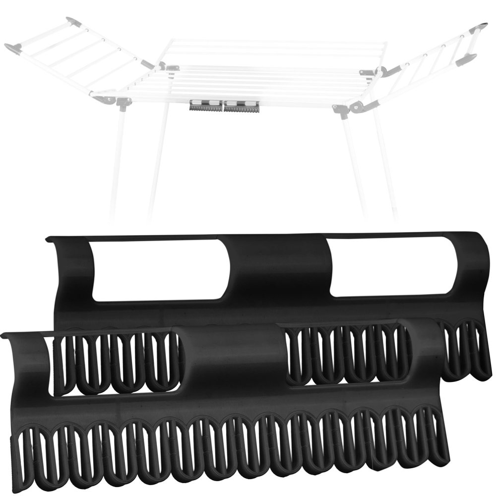 Massido Sock Holders for Drying Rack 2 Pack, Black (3)