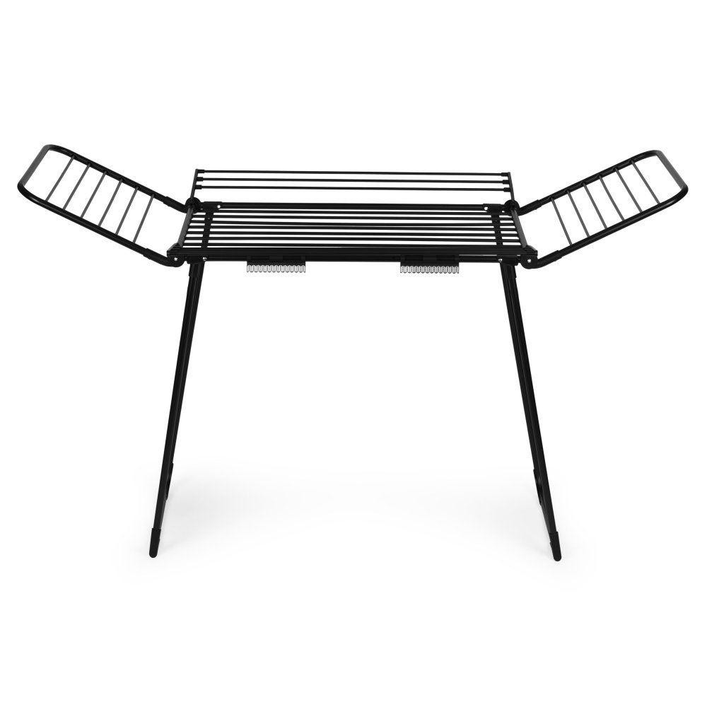 Foldable Clothes Drying Rack with 82 ft of Drying Space, Gullwing, Black (1)