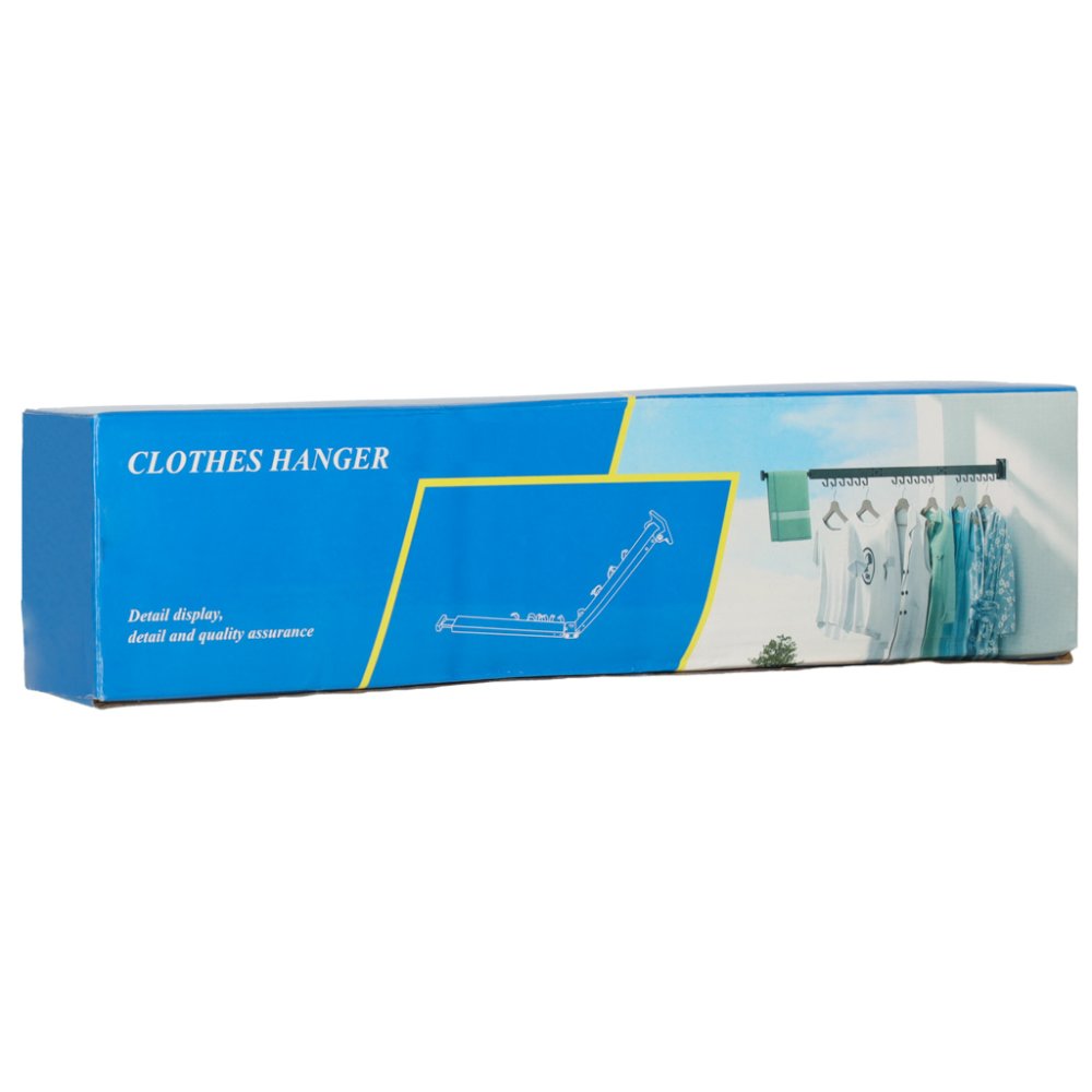 Retractable Wall-Mounted Laundry Dryer, Foldable Clothes Hanger, 90 cm (5)