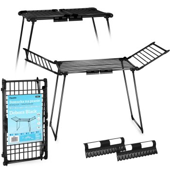 Massido Debora Foldable Clothes Drying Rack 19 m, Black