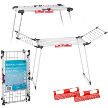 Massido Debora Folding Laundry Drying Rack 19m, White