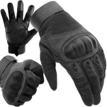 Trizand Military Sports Protective Motorcycle Gloves, Size L, Black