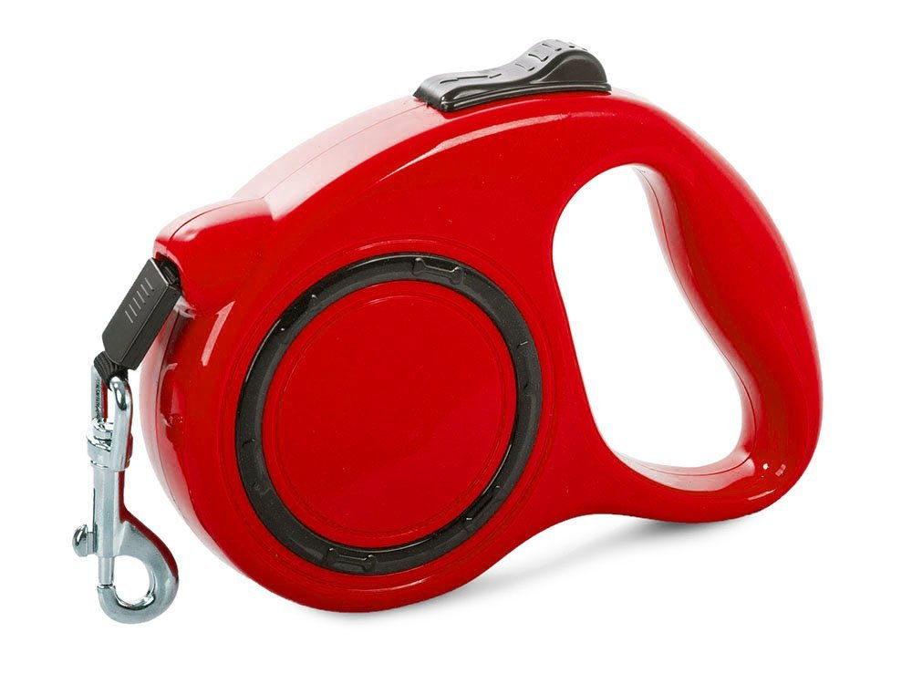 Retractable Dog Leash with Lock 5m Tape for Dogs up to 15kg, Red (2)