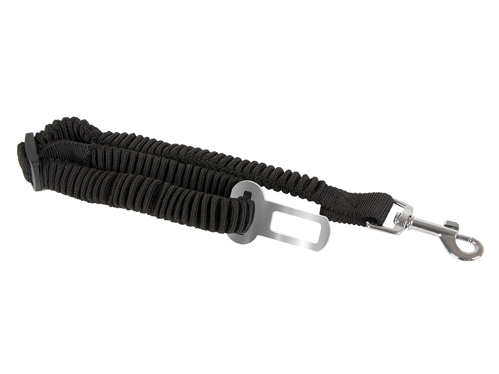 Adjustable Dog Car Seat Belt, Elastic Bungee Safety Leash, Black (3)