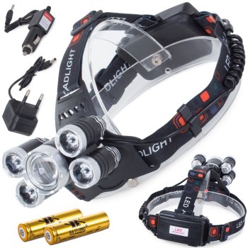 Bailong professional headlamp LED Cree XM-L T6 with 4x XP-E, model 5000T-T6