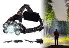 Rechargeable Headlamp Light 5 x LED T6 CREE