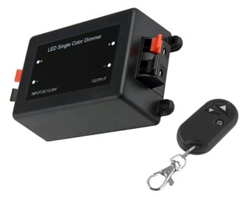 12V LED lighting radio controller with remote control, black