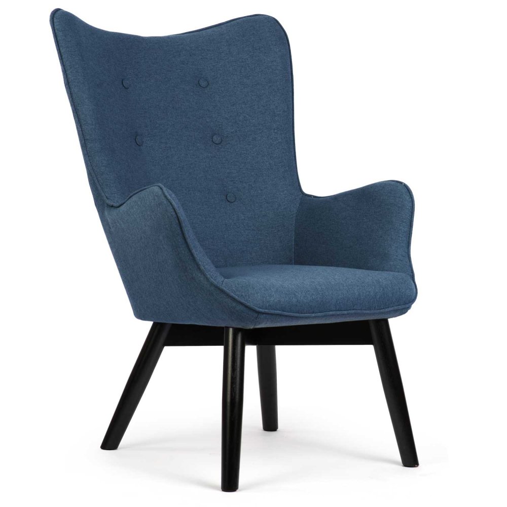 Sofotel Norse Wingback Chair with Footstool, Blue (0)
