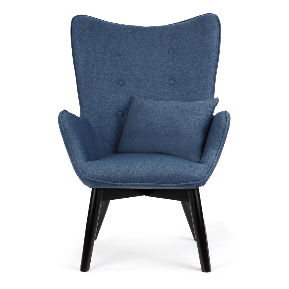 Sofotel Norse Wingback Chair with Footstool, Blue (1)