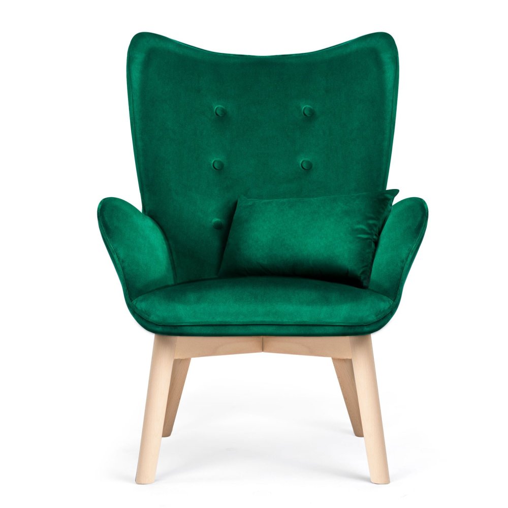 Sofotel Norse Wingback Armchair with Footstool, Dark Green (0)
