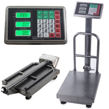 Electronic Warehouse Scale with Backrest 100kg LCD, Gray