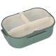 Bento Lunch Box with Compartments and Cutlery 1200ml, Green
