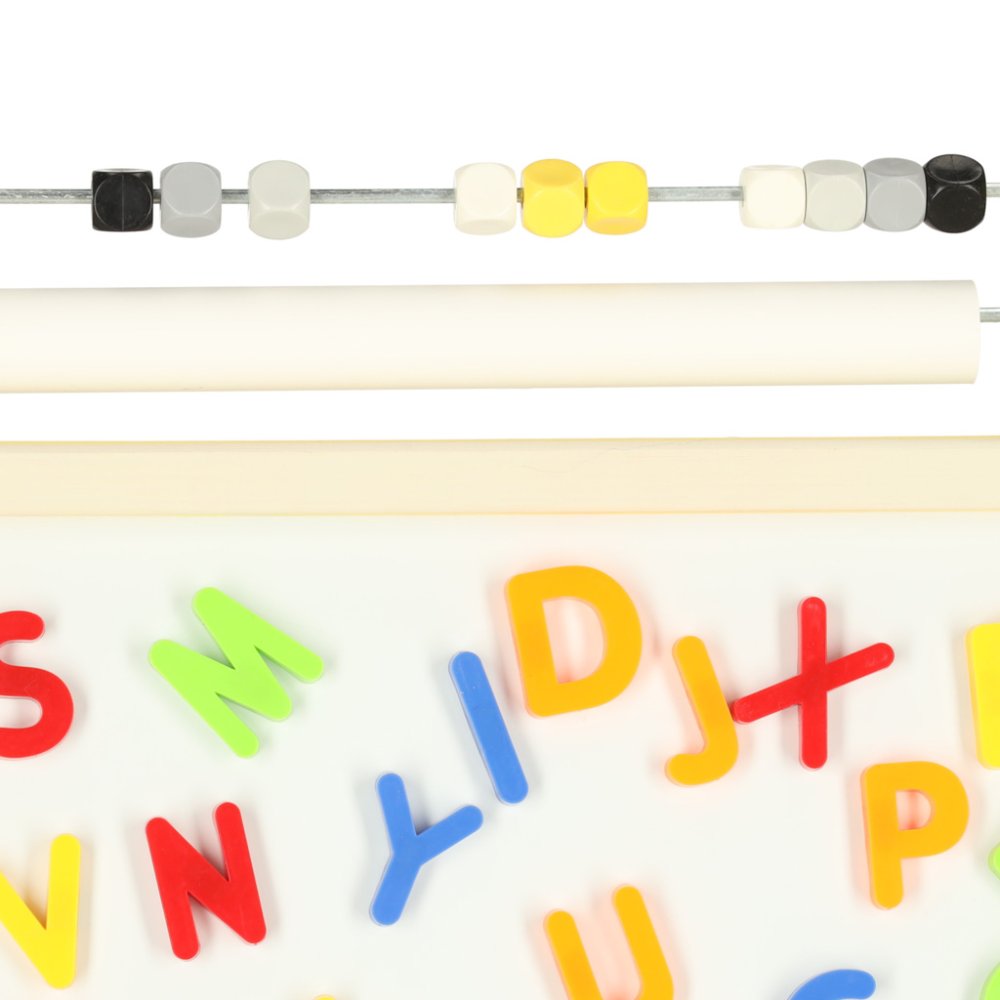 Children's Double-sided Magnetic Wooden Drawing Board with Accessories, 46x43x89 cm (4)