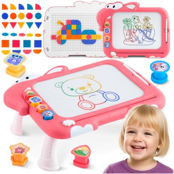 Magnetic Drawing Board for Toddlers 3-in-1 Art Table & Tangram Puzzle Ricokids RK-823