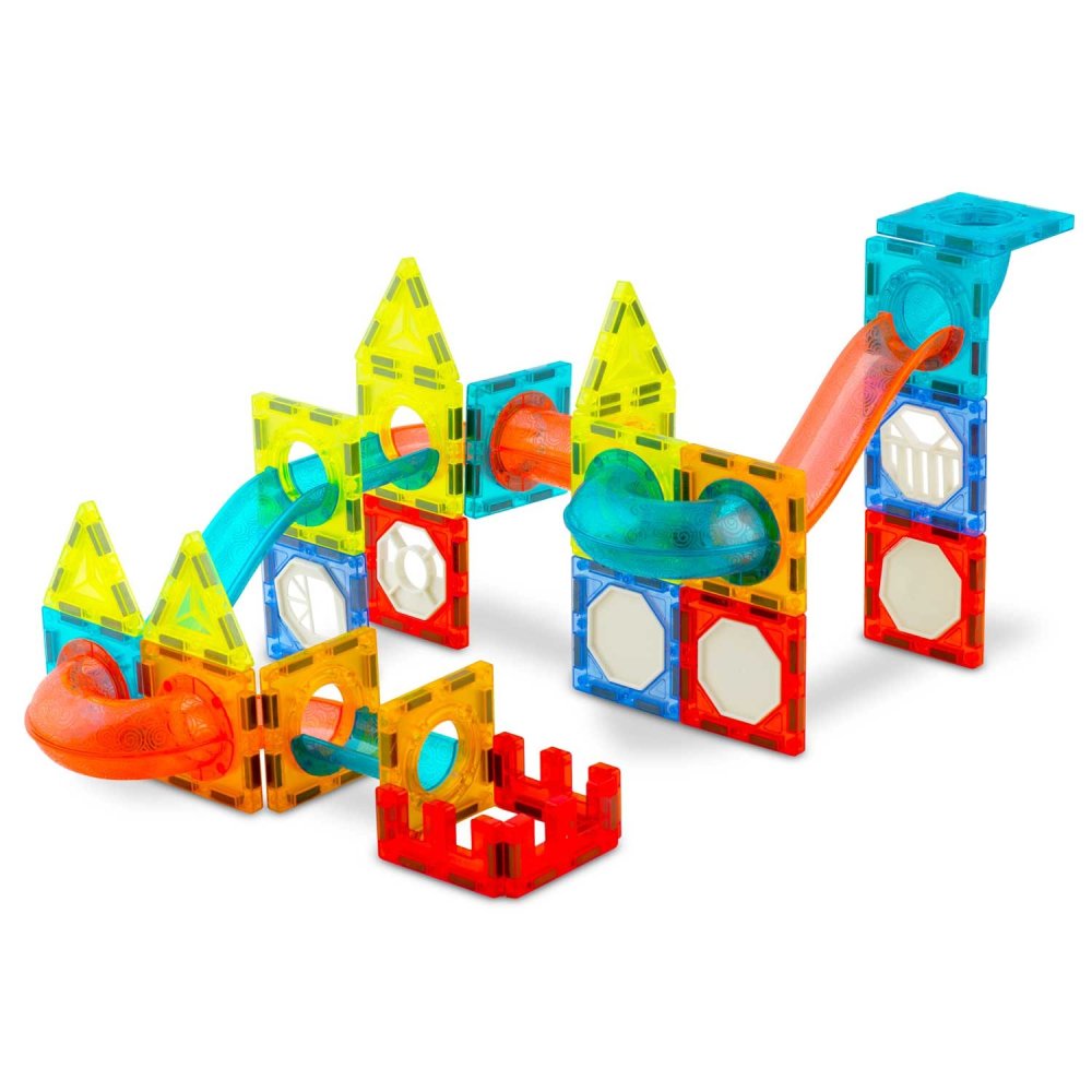 Ricokids RK-763 Light-Up Magnetic Marble Run Building Blocks, 70+ Pcs (2)