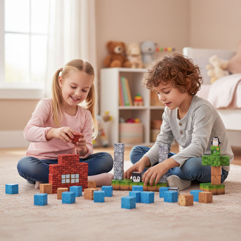 Magnetic Blocks Building Cubes for Kids 87 Piece STEM Construction Toy Set (0)