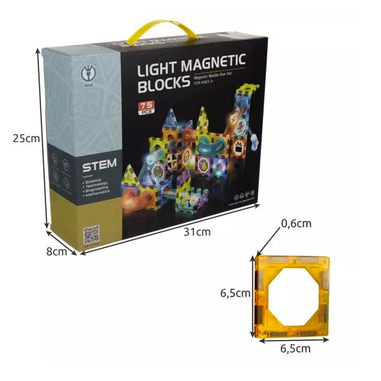 Magnetic Blocks - Track 75 Pieces Kruzzel 22684 (4)