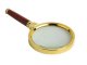 Classic Handheld Magnifying Glass 80mm for Reading and Hobbies, Gold