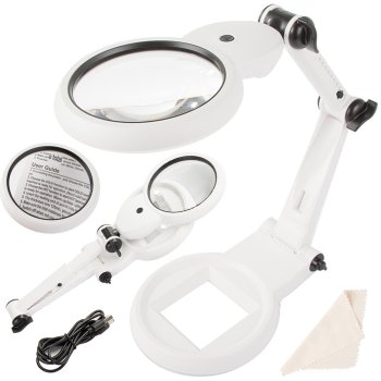 Desk Magnifier with Light 12x 8x 18 LED USB