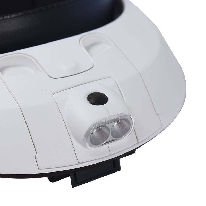 Headband Magnifier with 2 LED Lights and 5 Interchangeable Lenses (1)