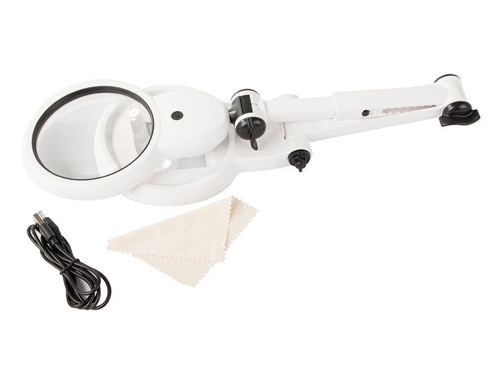 Desk Magnifier with Light 12x 8x 18 LED USB (0)