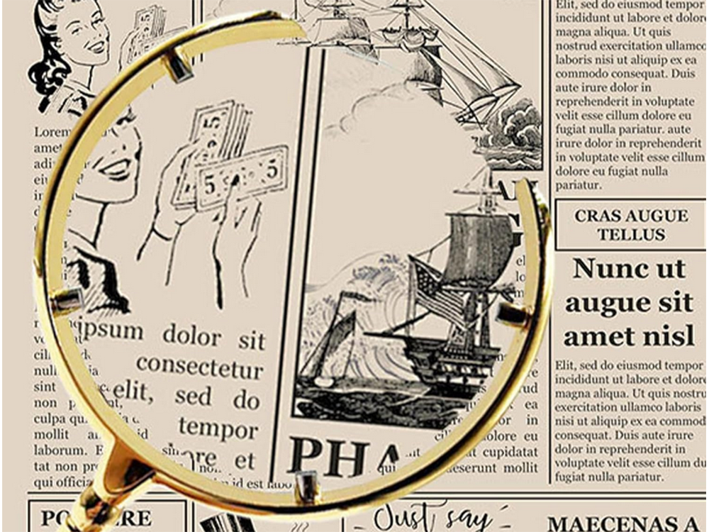 Large 6x Handheld Magnifying Glass for Reading and Hobbies, Gold (2)