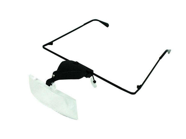 Headset Magnifier with LED Light and 3 Interchangeable Lenses 1.5x 2.5x 3.5x (0)