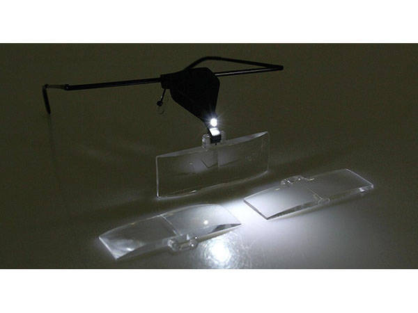 Headset Magnifier with LED Light and 3 Interchangeable Lenses 1.5x 2.5x 3.5x (2)
