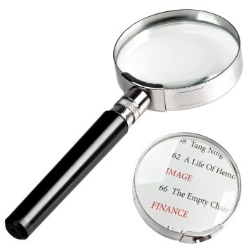 Classic 75mm Handheld Magnifying Glass with Metal Frame
