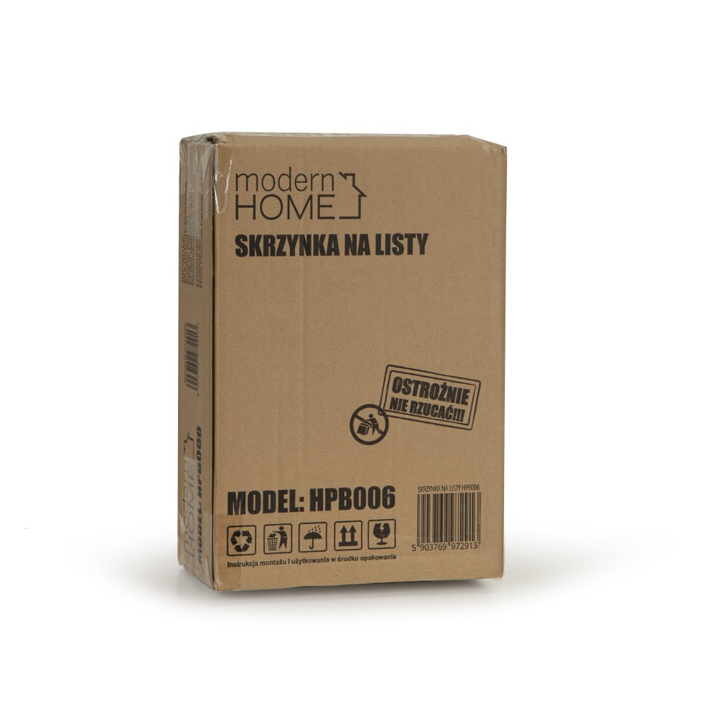 ModernHome Galvanized Steel Wall Mount Mailbox HPB006, Anthracite (3)