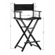 Folding Aluminum Makeup Visage Chair / Director\'s Chair, Ash color