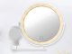Wall-Mounted LED Makeup Mirror with 360° Swivel and 5x Magnification, White