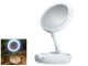 Magnifying Table Makeup Mirror with LED Light Foldable