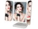 Trifold LED Makeup Mirror with Lights, 2x/3x Magnification, White