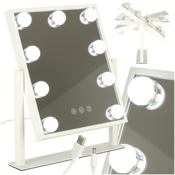 LED Illuminated Cosmetic Makeup Mirror USB, 25x30cm