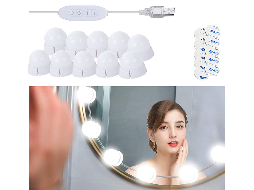 Hollywood Style Vanity Mirror Makeup Dimmable LED Lamps Lights (1)