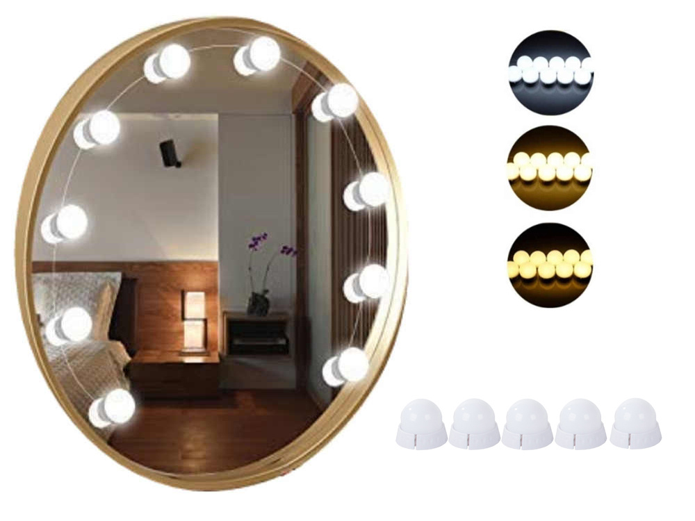 Hollywood Style Vanity Mirror Makeup Dimmable LED Lamps Lights (2)
